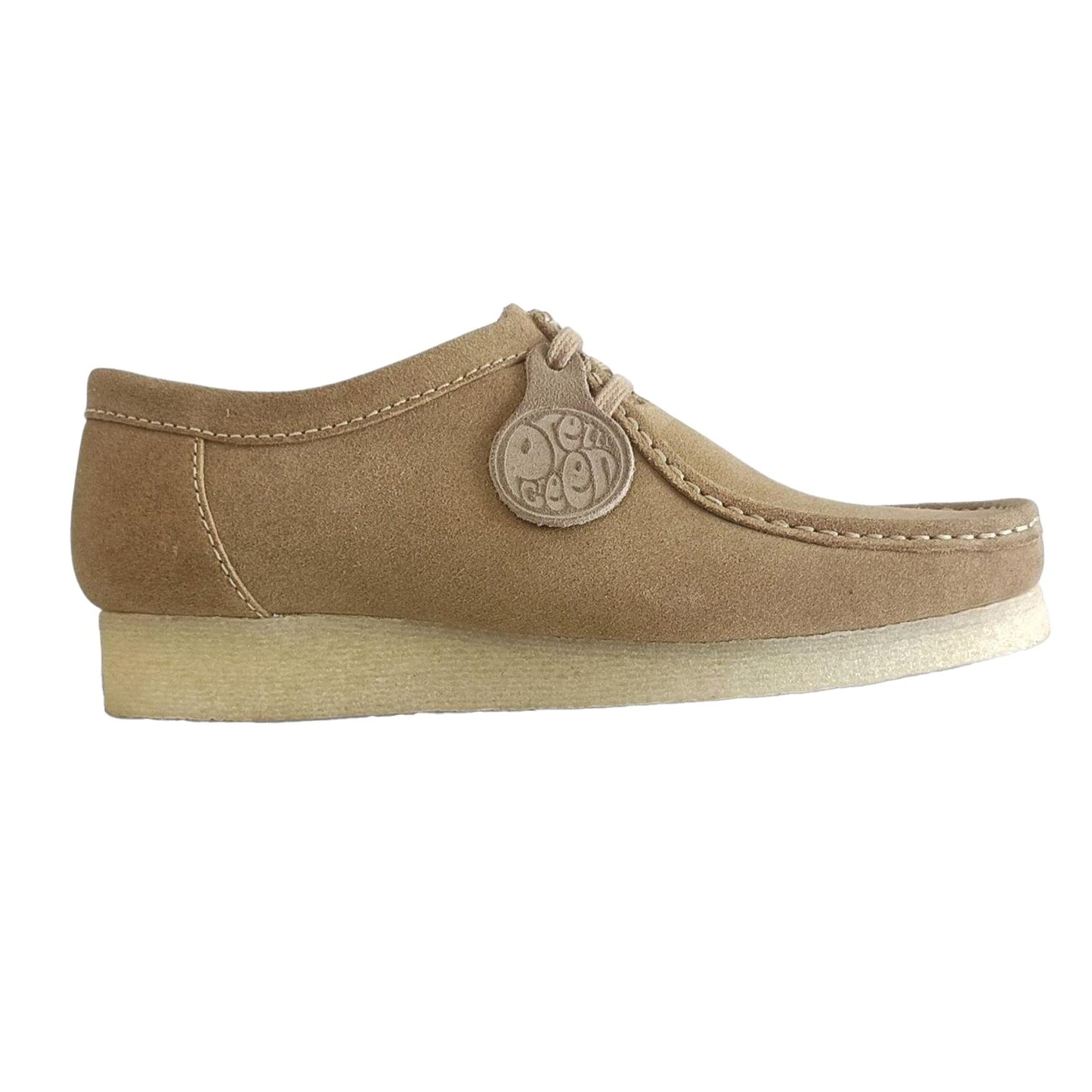 Sand - Front - Pretty Green Mens Koala Leather Flat Oxford Shoes