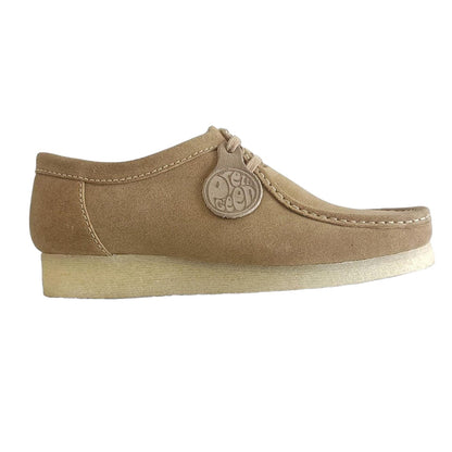 Sand - Front - Pretty Green Mens Koala Leather Flat Oxford Shoes