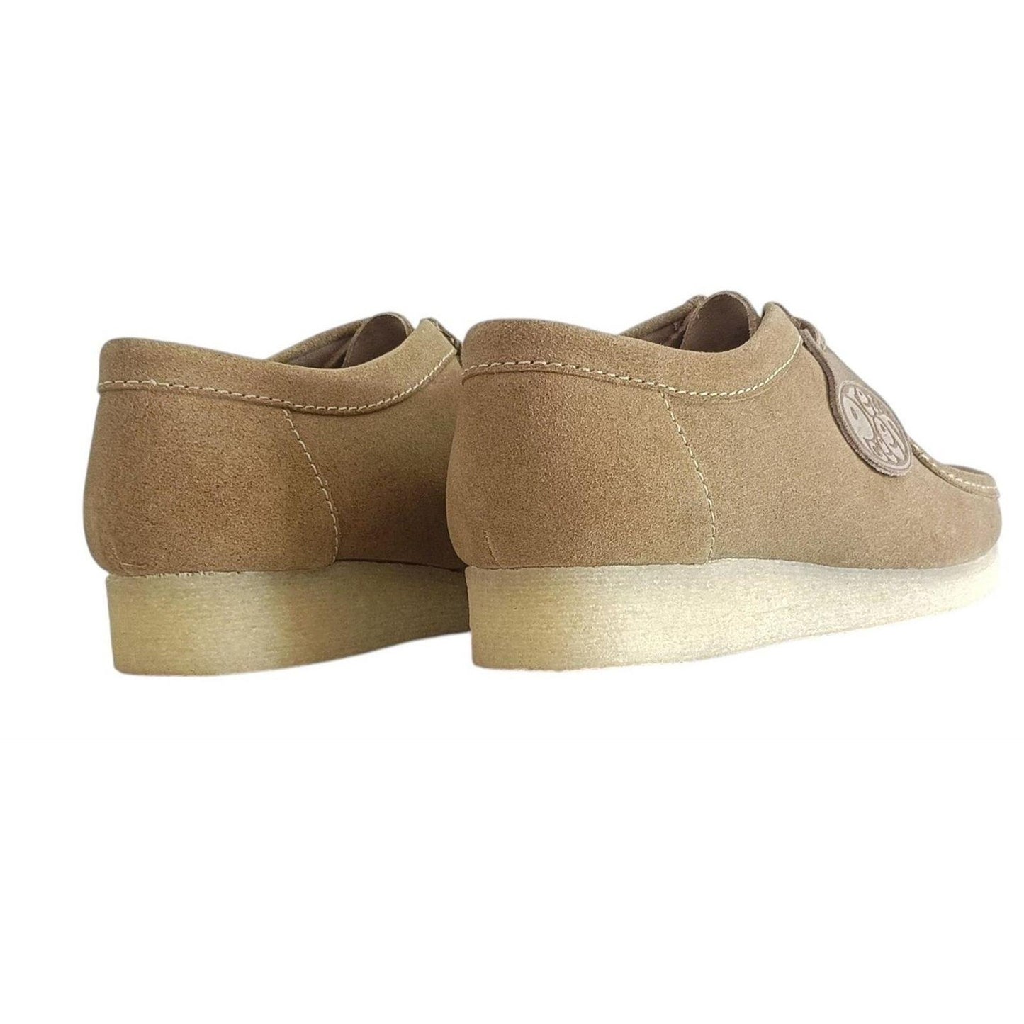 Sand - Back - Pretty Green Mens Koala Leather Flat Oxford Shoes
