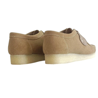 Sand - Back - Pretty Green Mens Koala Leather Flat Oxford Shoes