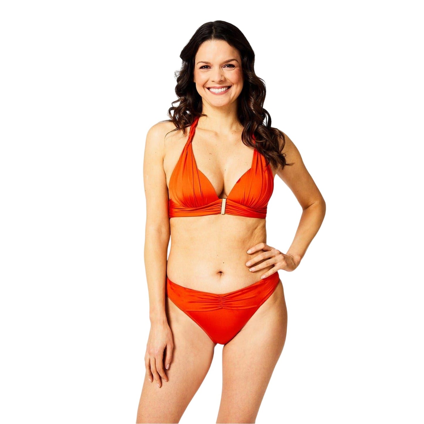 Burnt Orange - Front - Biba Womens-Ladies Venetian Bikini Bottoms