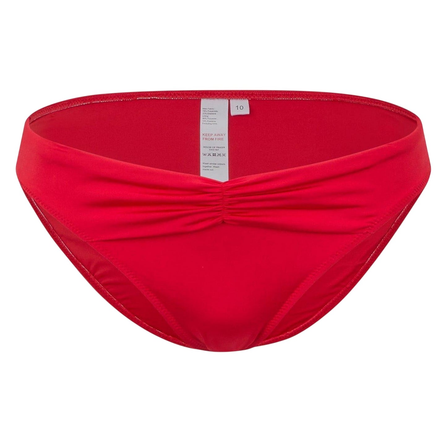 Red - Front - Biba Womens-Ladies Venetian Bikini Bottoms