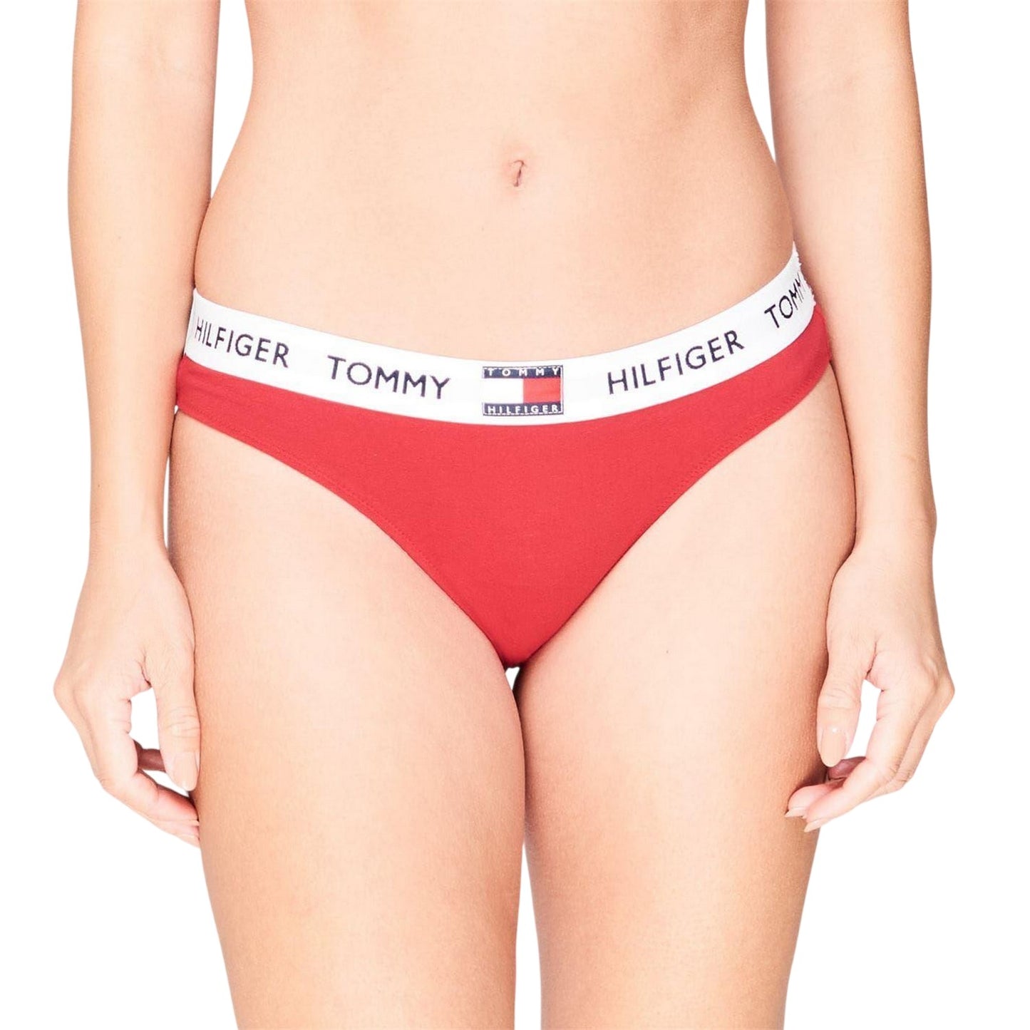 Tango Red - Side - Tommy Hilfiger Womens-Ladies Cotton Briefs