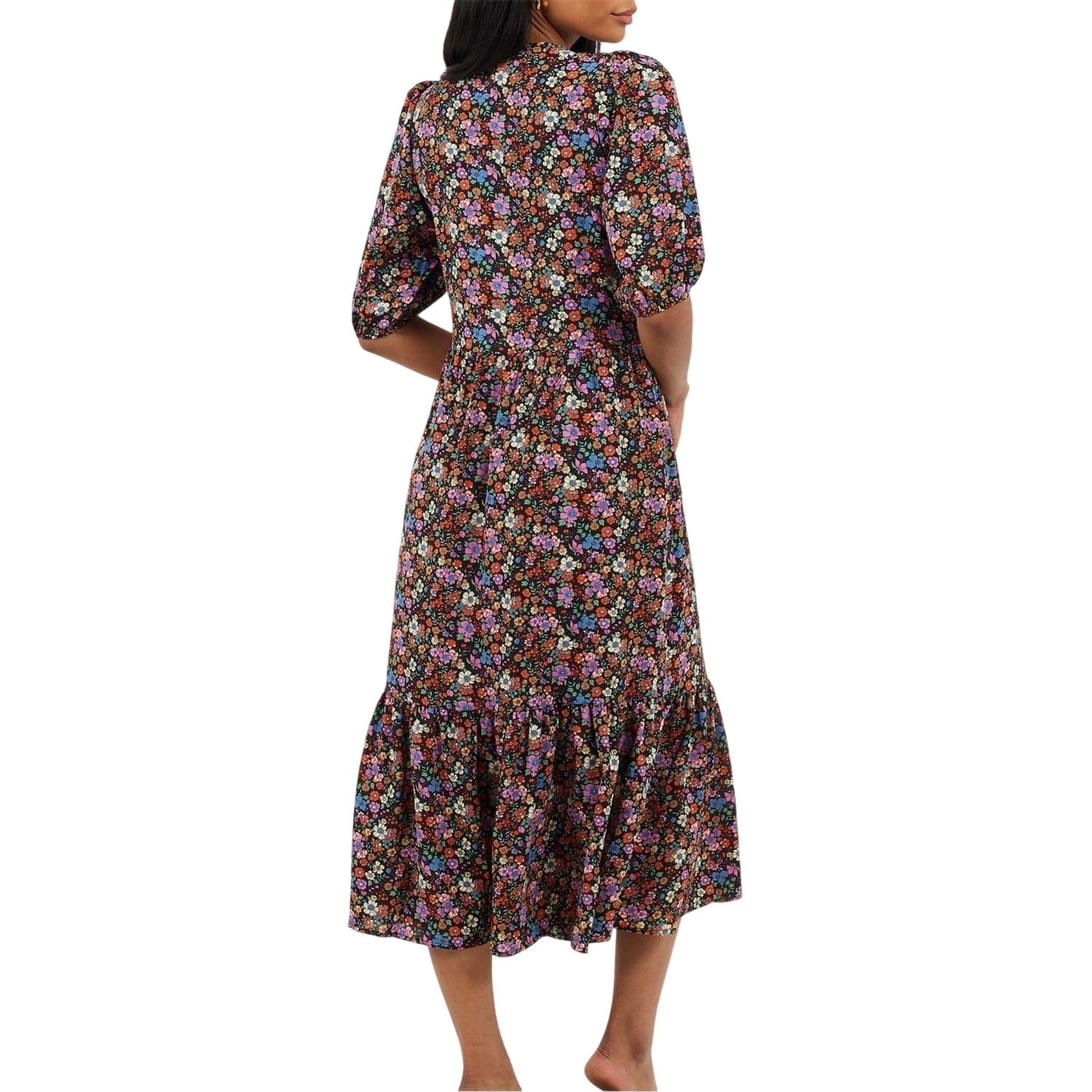 Black - Back - Brave Soul Womens-Ladies Regular Wrap Dress