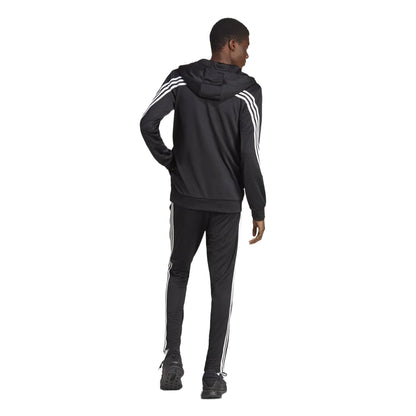 Black-White - Side - Adidas Mens Sportswear Stripe Training Tracksuit