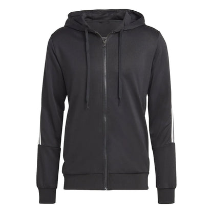 Black-White - Front - Adidas Mens Sportswear Stripe Training Tracksuit