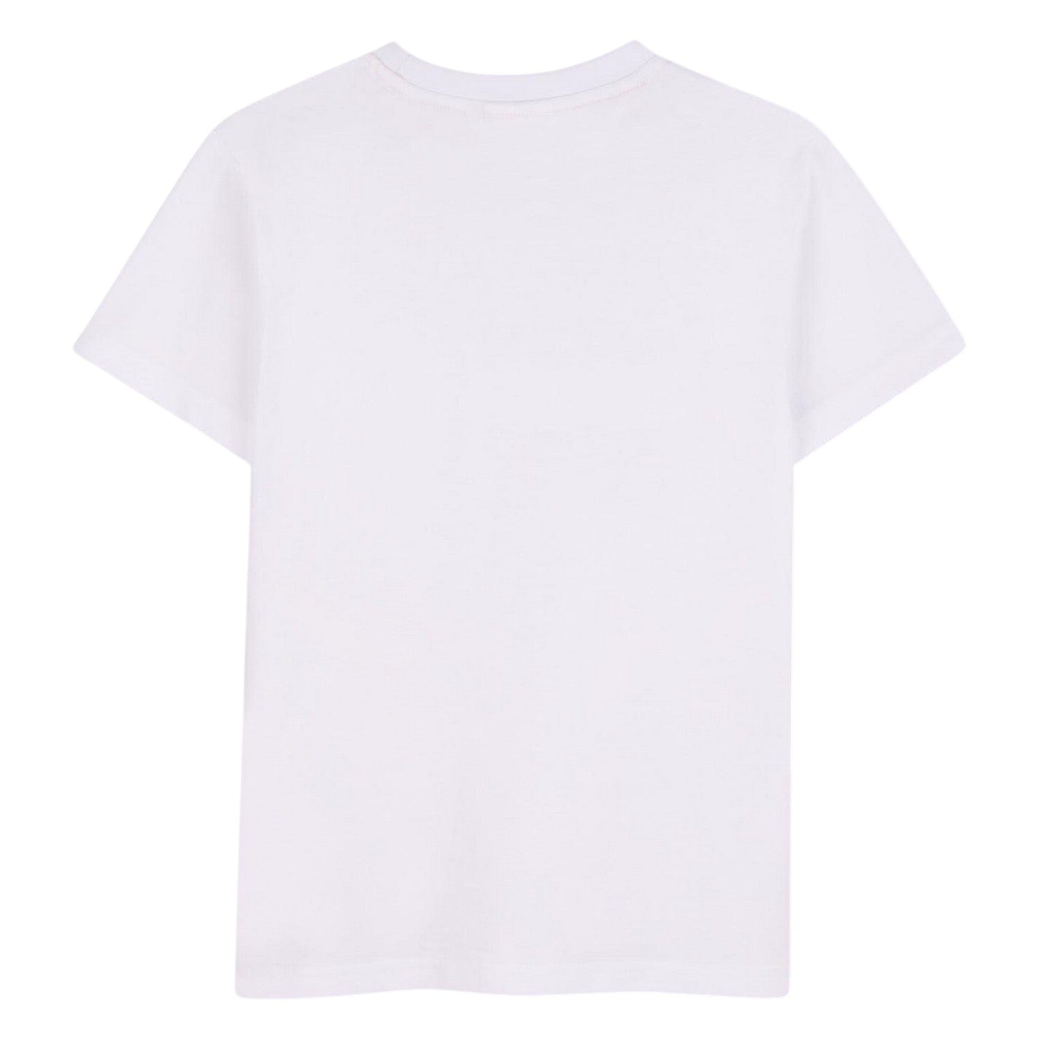 White - Back - Hugo Childrens-Kids Lettering Crew Neck Regular T-Shirt