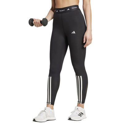 Black - Side - Adidas Womens-Ladies Techfit Tights