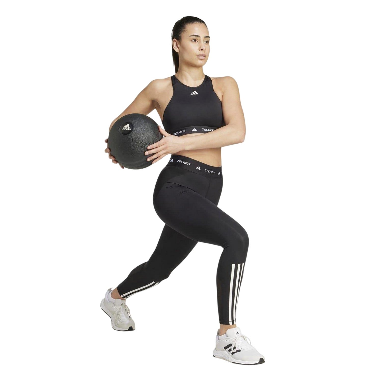 Black - Lifestyle - Adidas Womens-Ladies Techfit Tights