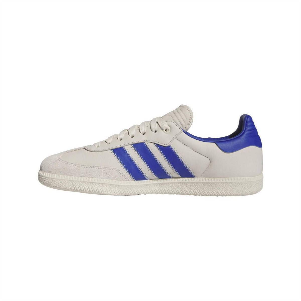 White-Blue - Back - Adidas Mens Humanrace Samba 3 Stripes Leather Trainers