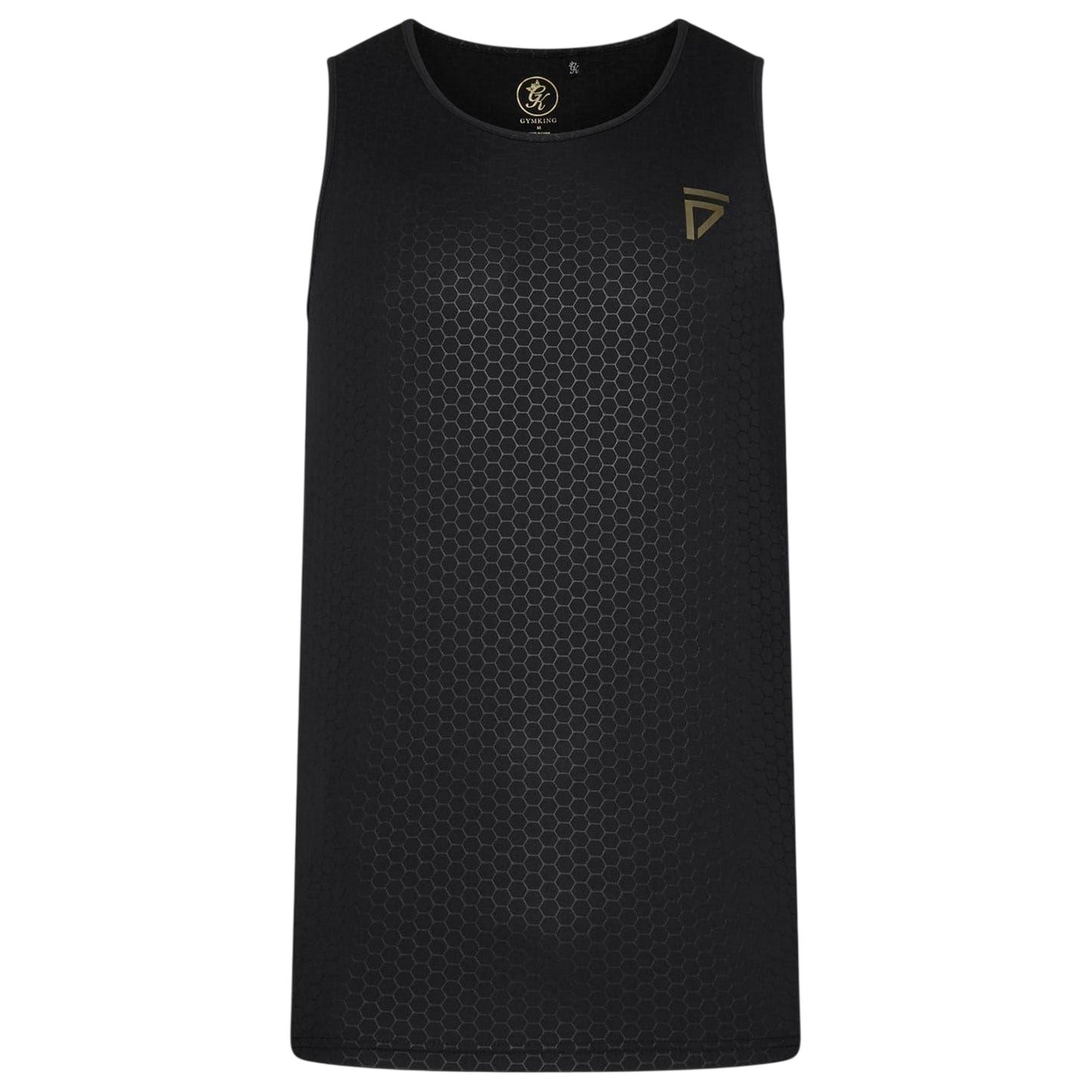 Black - Front - Gym King Mens Training Vest Top