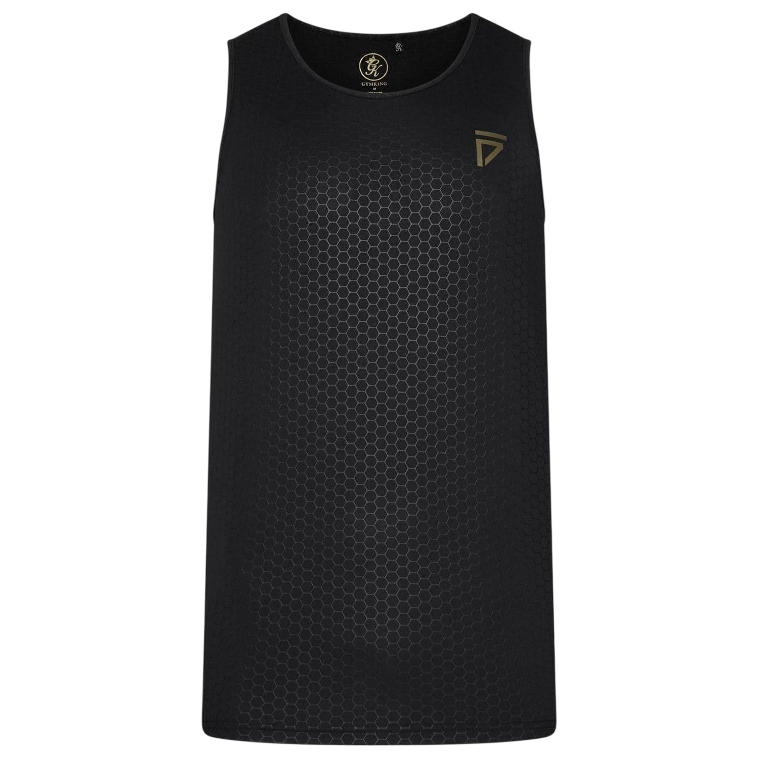 Black - Front - Gym King Mens Training Vest Top