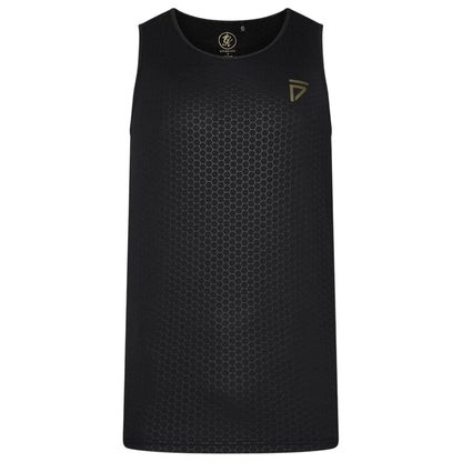 Black - Front - Gym King Mens Training Vest Top