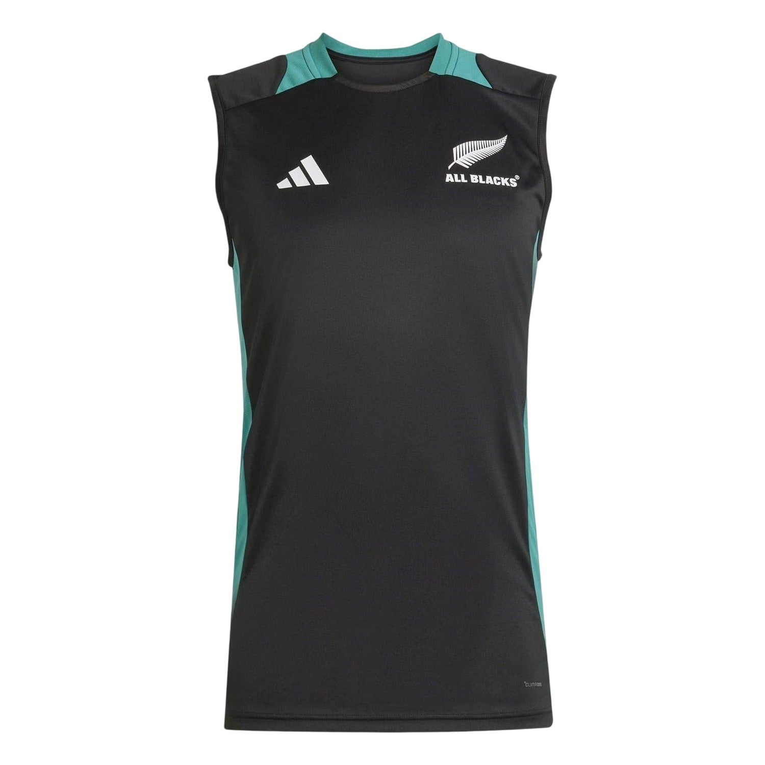 Black-Teal - Front - Adidas Mens All Blacks Vest Top