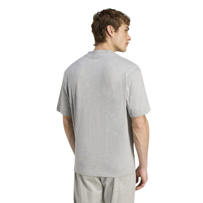 Grey Heather - Back - Adidas Mens Logo Cotton Regular T-Shirt