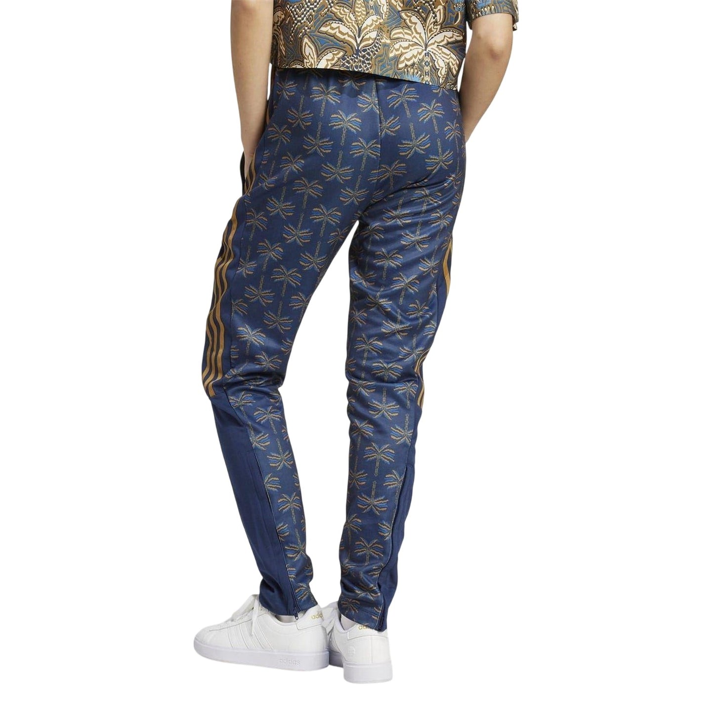 Bronze-Maroon-Night Marl - Back - Adidas Womens-Ladies Tiro FARM Rio Sweatpants