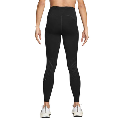 Black-Silver - Back - Nike Womens-Ladies Swift Running Tights