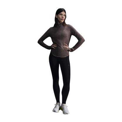 Black-Silver - Side - Nike Womens-Ladies Swift Running Tights