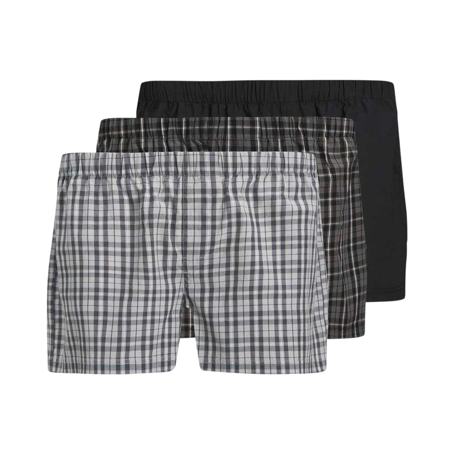 Poppy - Front - Jack And Jones Mens Milano Boxer Shorts (Pack of 3)