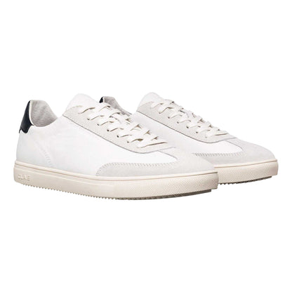 White-Navy - Side - CLAE Womens-Ladies Deane Leather Trainers