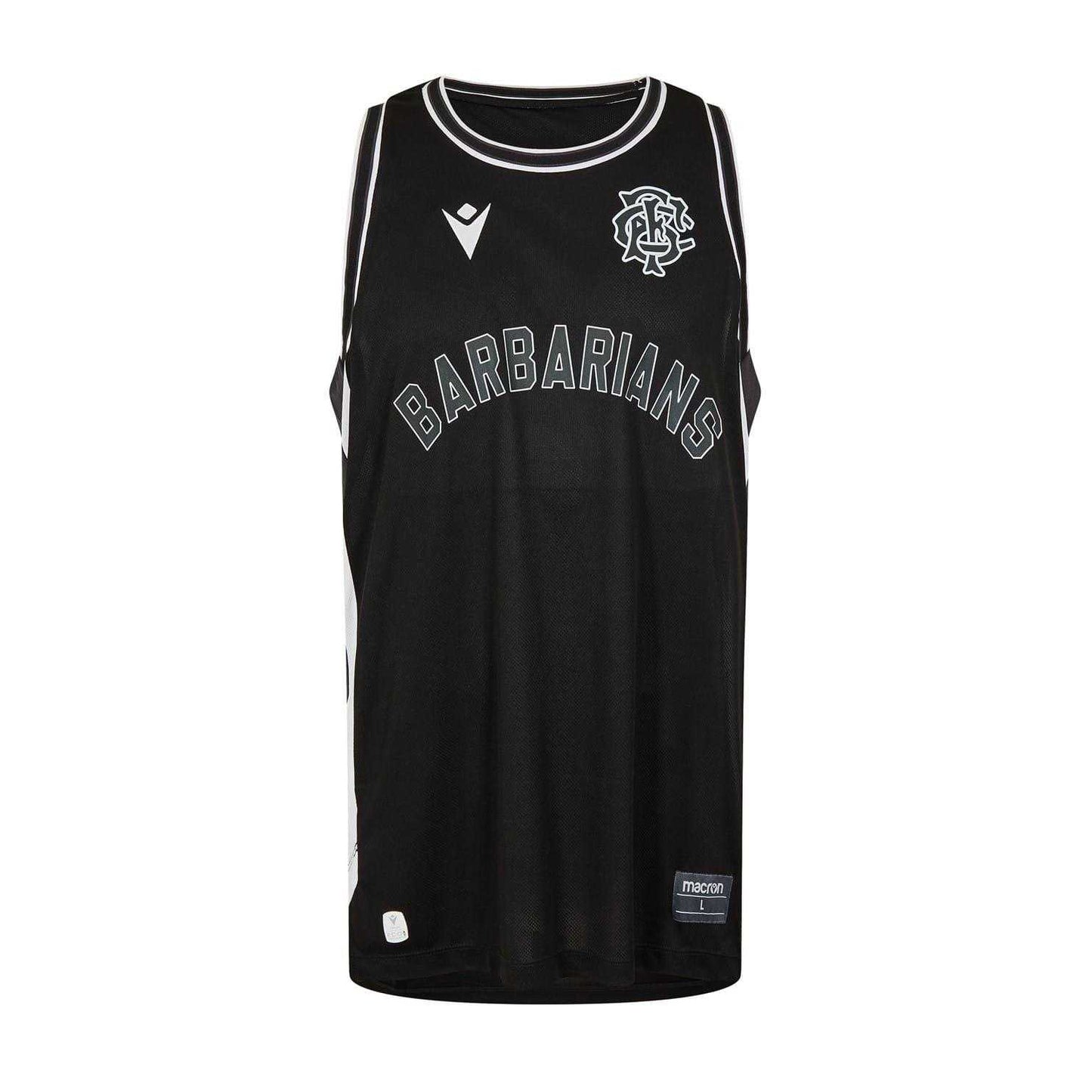Black-White - Front - Macron Unisex Adult Barbarians 24-25 Vest Top