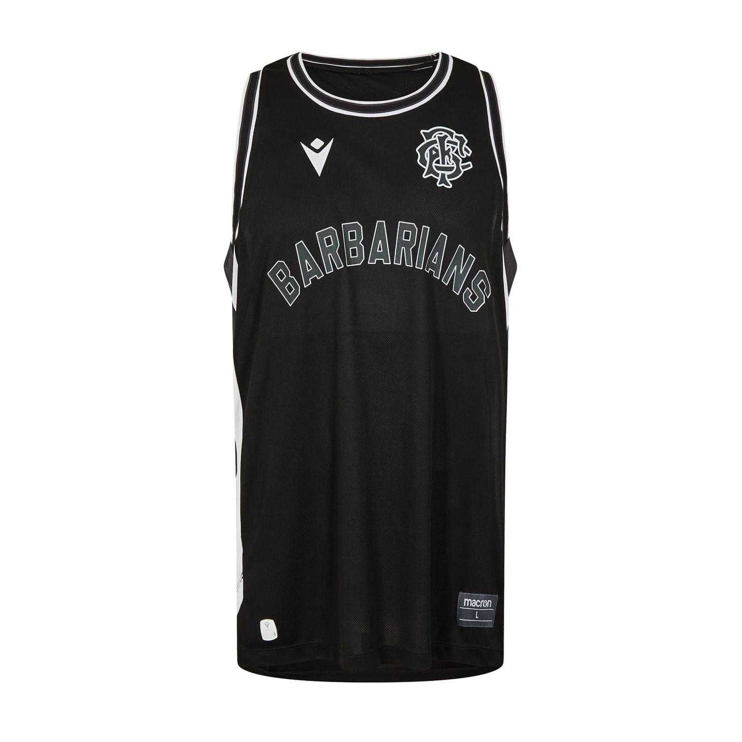 Black-White - Front - Macron Unisex Adult Barbarians 24-25 Vest Top