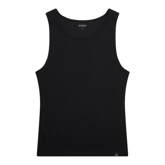 Black - Front - No Fear Mens Sleeveless Vest Top