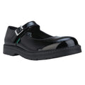 Black - Front - Kickers Womens-Ladies Finley Patent Shoes