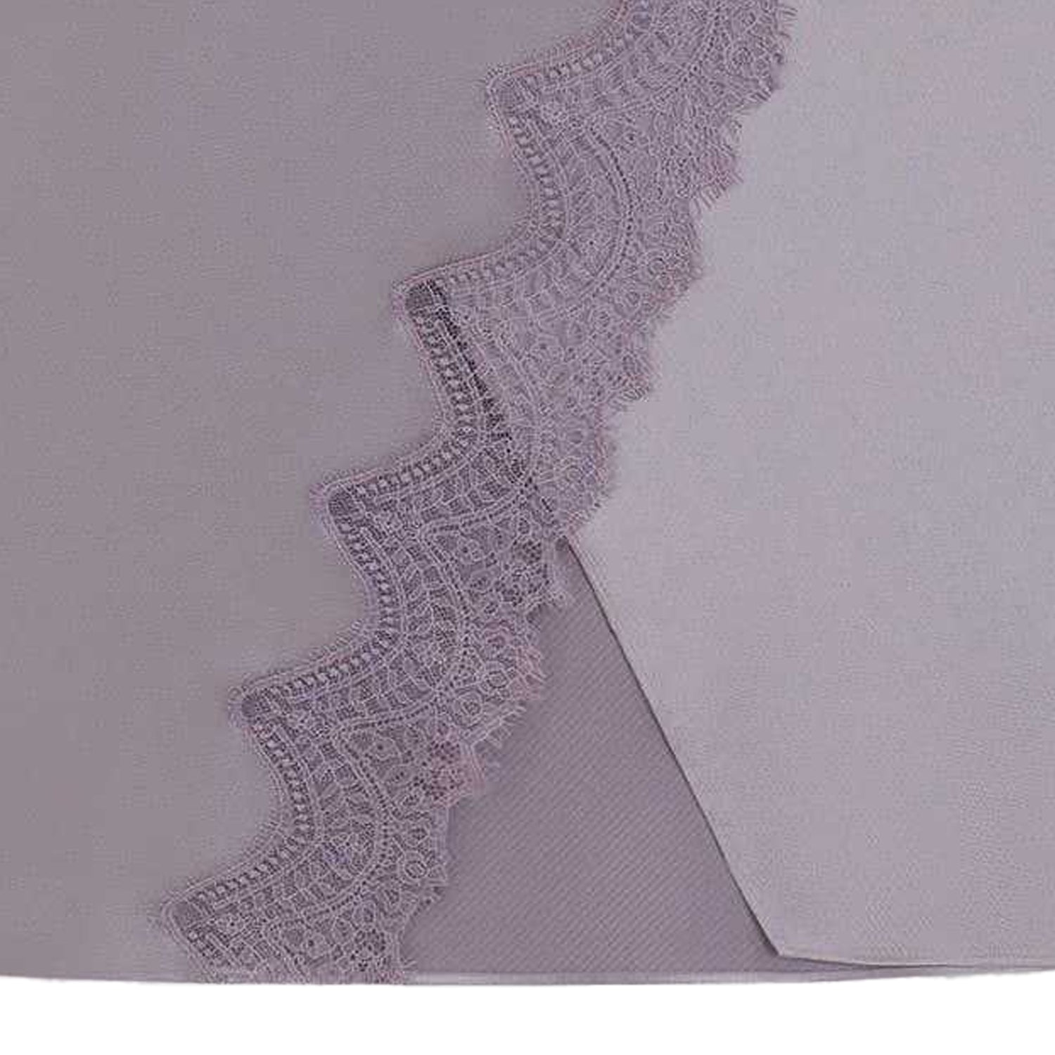 Purple - Back - Boss Womens-Ladies Lace Trim Satin Maxi Skirt