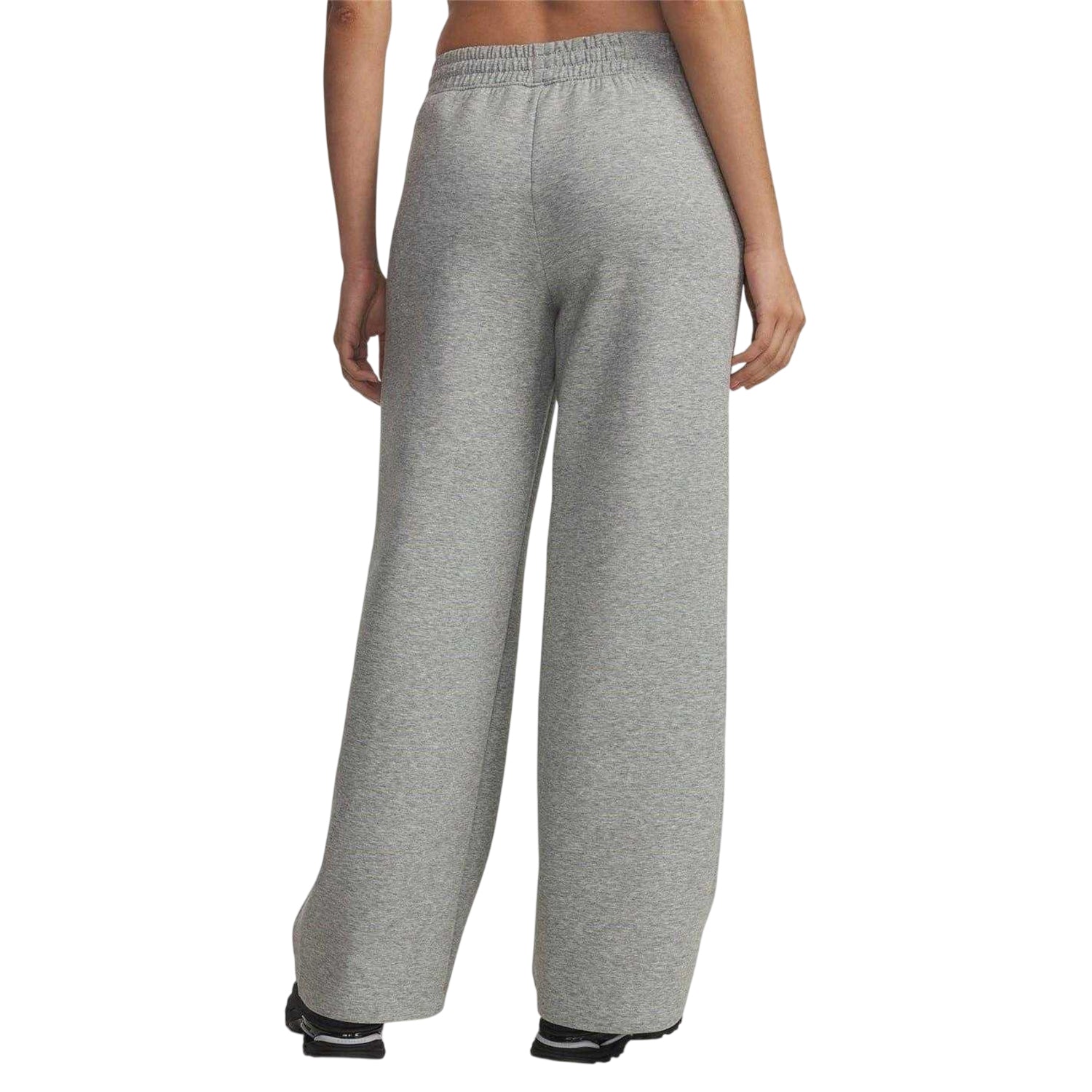 Grey - Back - Under Armour Womens-Ladies Wide Leg Sweatpants