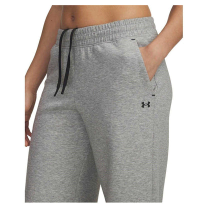 Grey - Side - Under Armour Womens-Ladies Wide Leg Sweatpants
