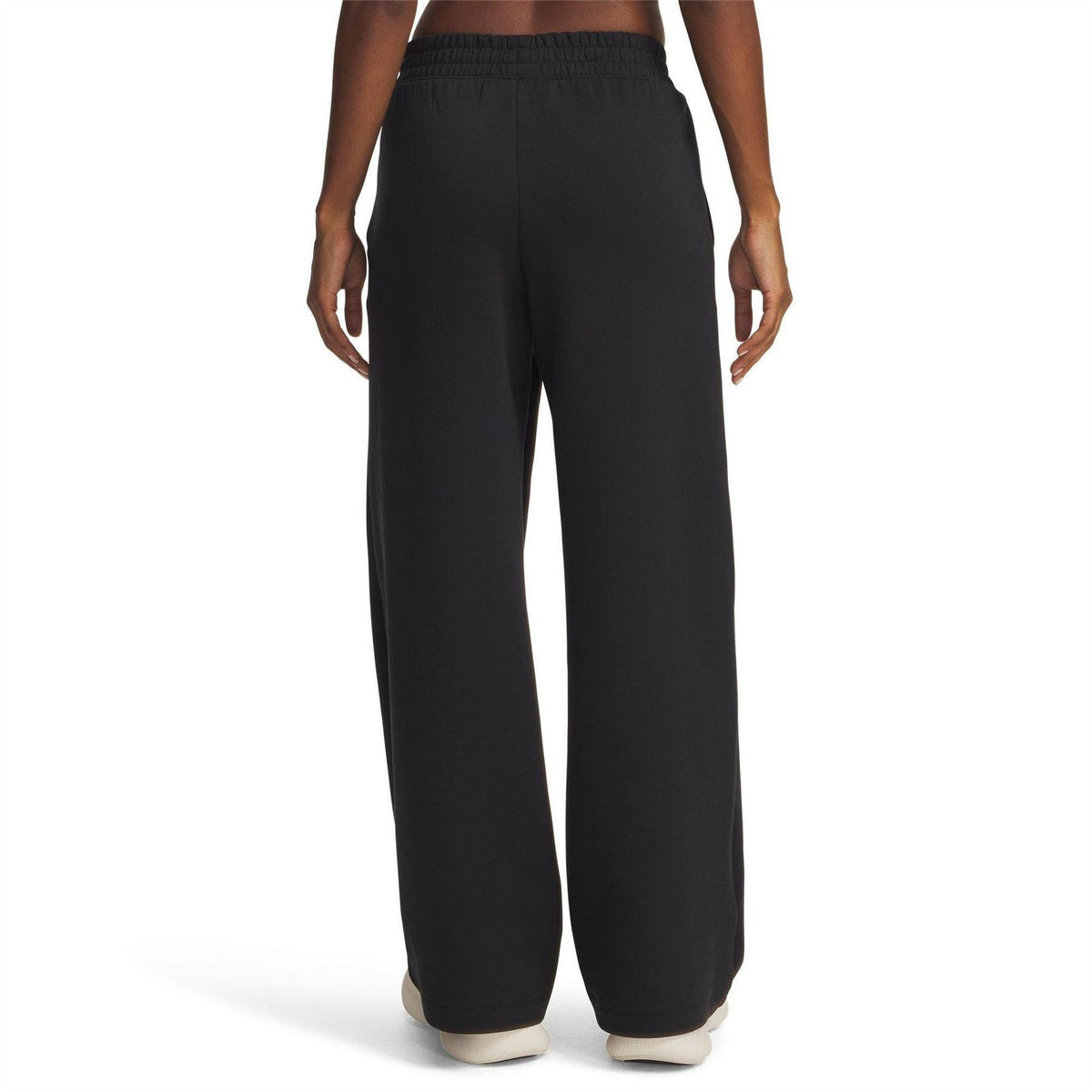Black - Back - Under Armour Womens-Ladies Wide Leg Sweatpants