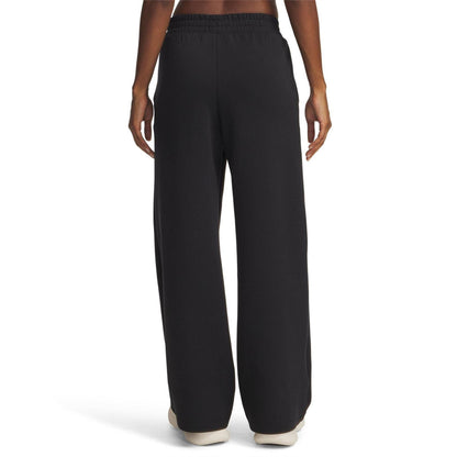 Black - Back - Under Armour Womens-Ladies Wide Leg Sweatpants