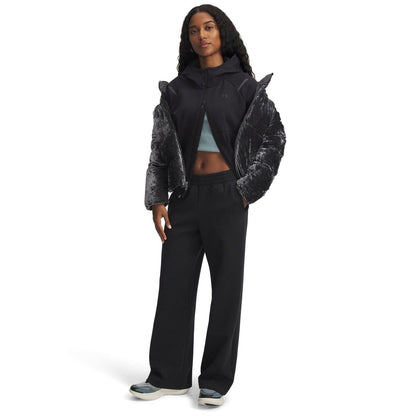 Black - Lifestyle - Under Armour Womens-Ladies Wide Leg Sweatpants