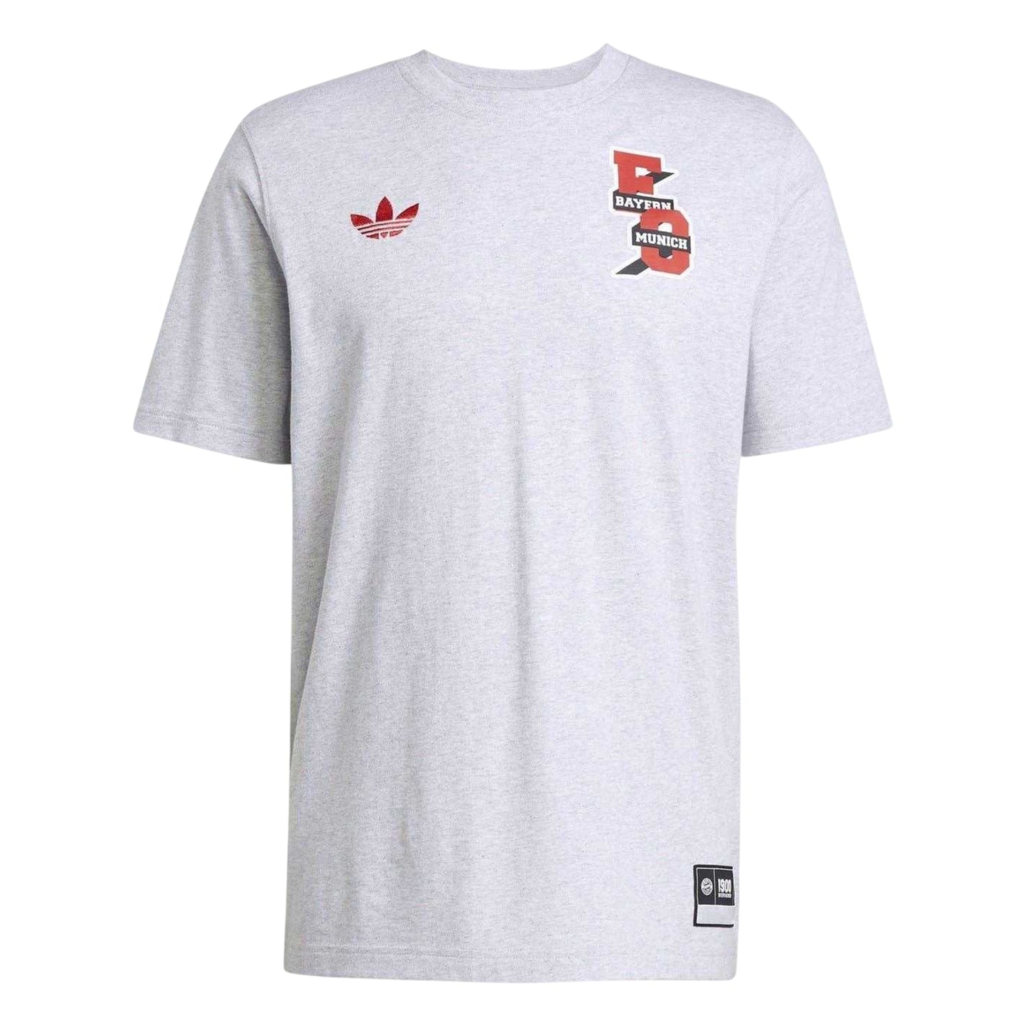 Grey Heather - Front - Adidas Unisex Adult FC Bayern Munich T-Shirt