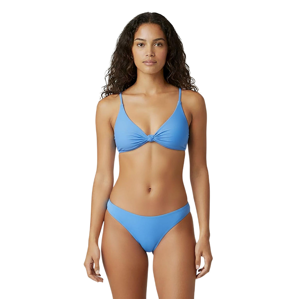 Marina Blue - Side - Jack Wills Womens-Ladies Tanga Ruched Back Bikini Bottoms