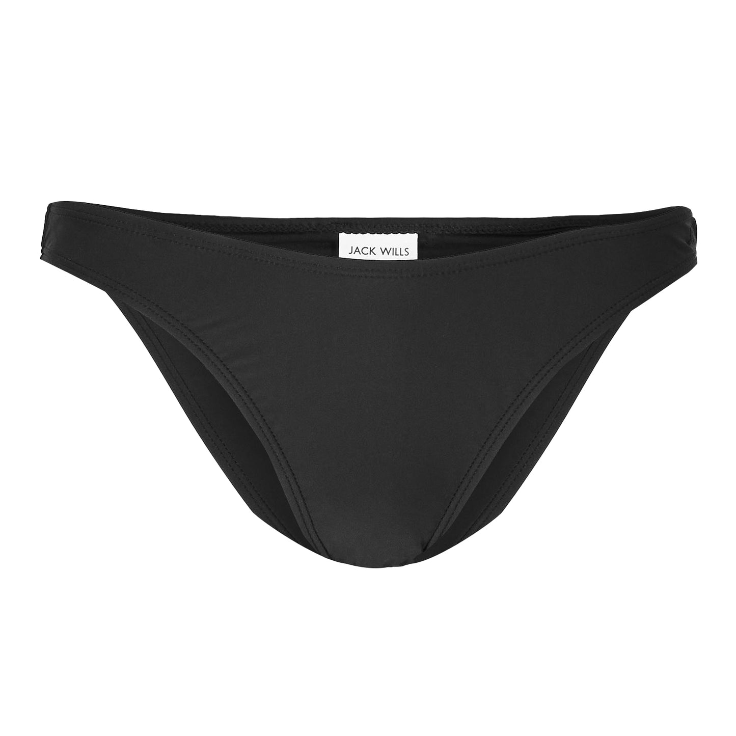 Black - Front - Jack Wills Womens-Ladies Tanga Ruched Back Bikini Bottoms