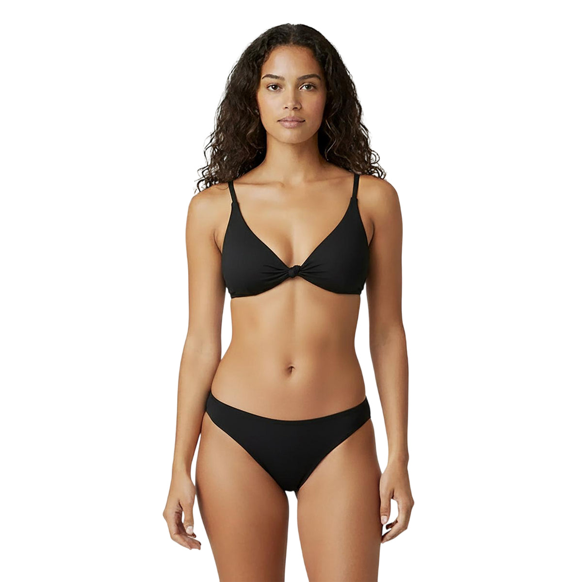 Black - Side - Jack Wills Womens-Ladies Tanga Ruched Back Bikini Bottoms