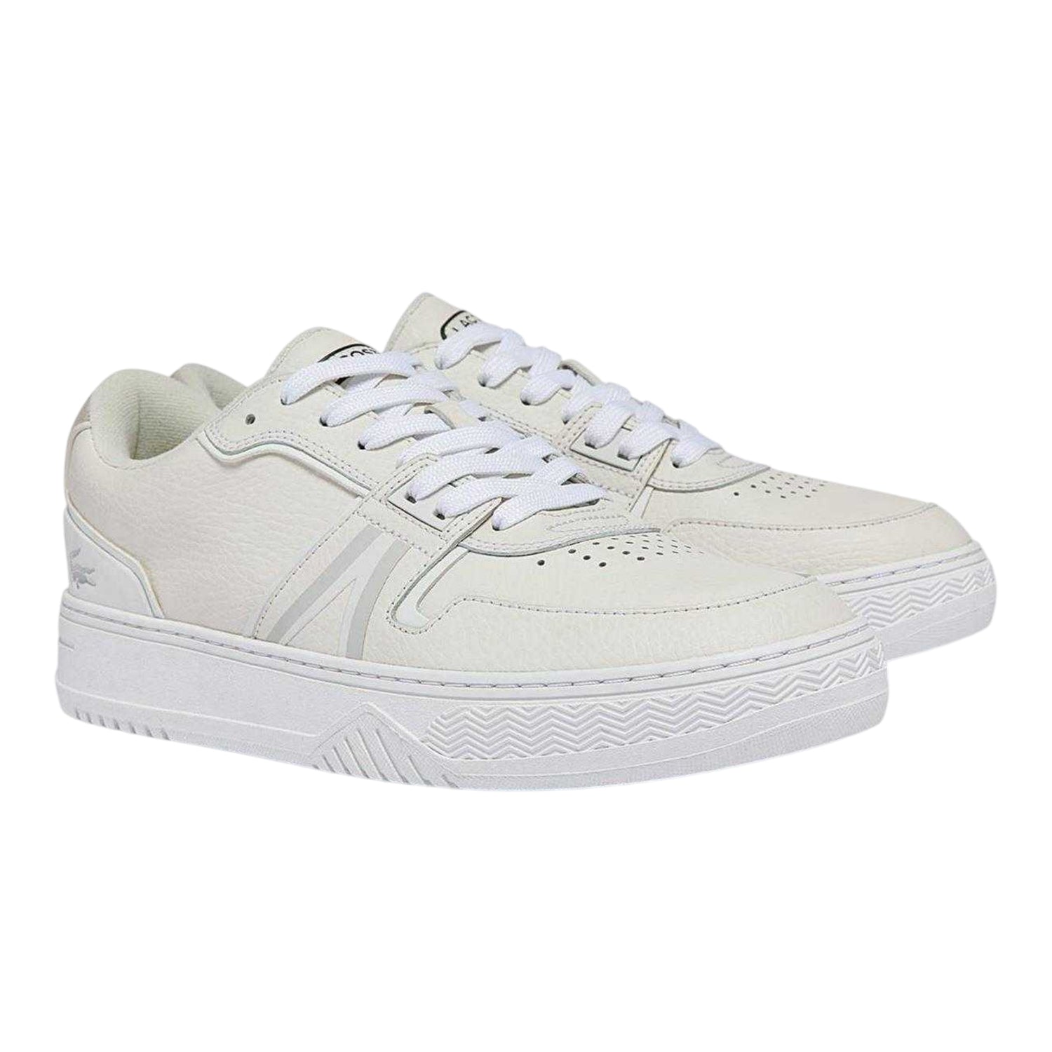 White - Front - Lacoste Mens L003 Neo Leather Trainers