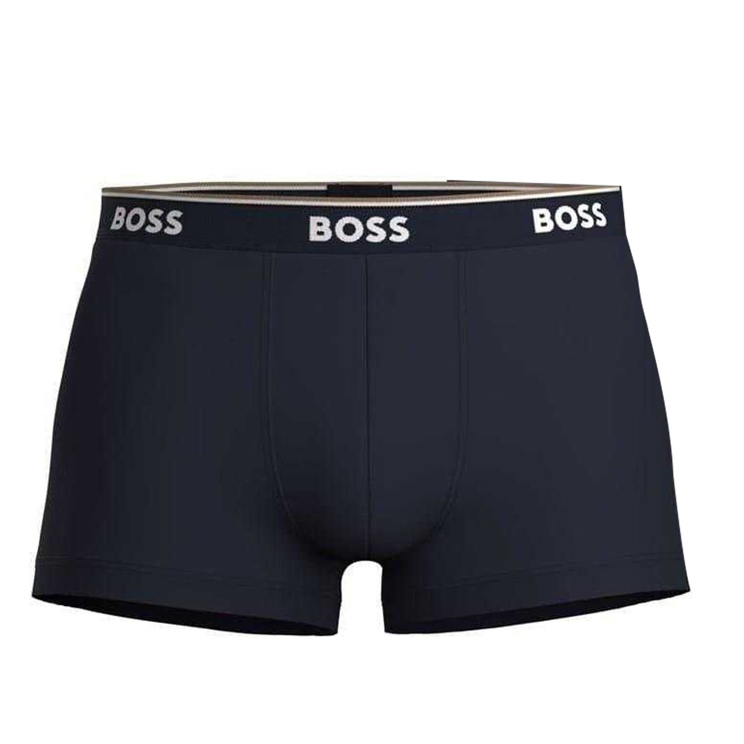 Blue - Back - Boss Mens Bodywear Logo Boxer Shorts (Pack of 3)