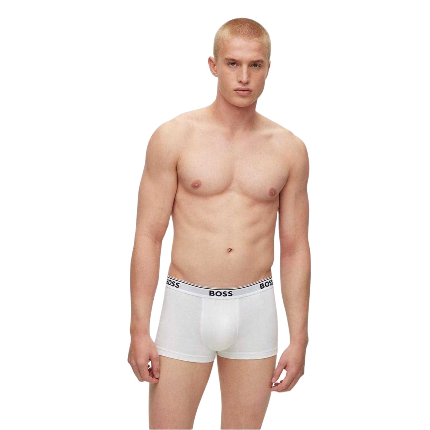 White - Back - Boss Mens Bodywear Logo Boxer Shorts (Pack of 3)