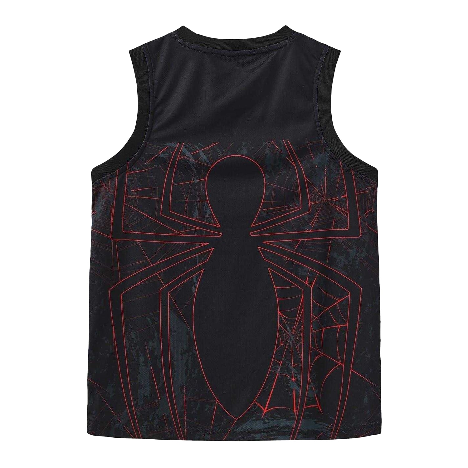 Black - Back - Everlast Boys Spider-Man Vest Top