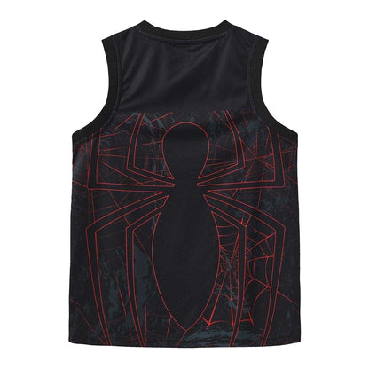 Black - Back - Everlast Boys Spider-Man Vest Top