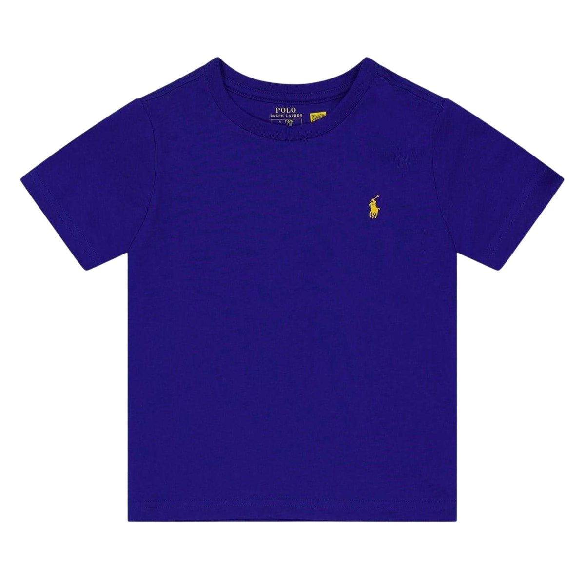 Azure - Front - Ralph Lauren Childrens-Kids Embroidered Logo T-Shirt