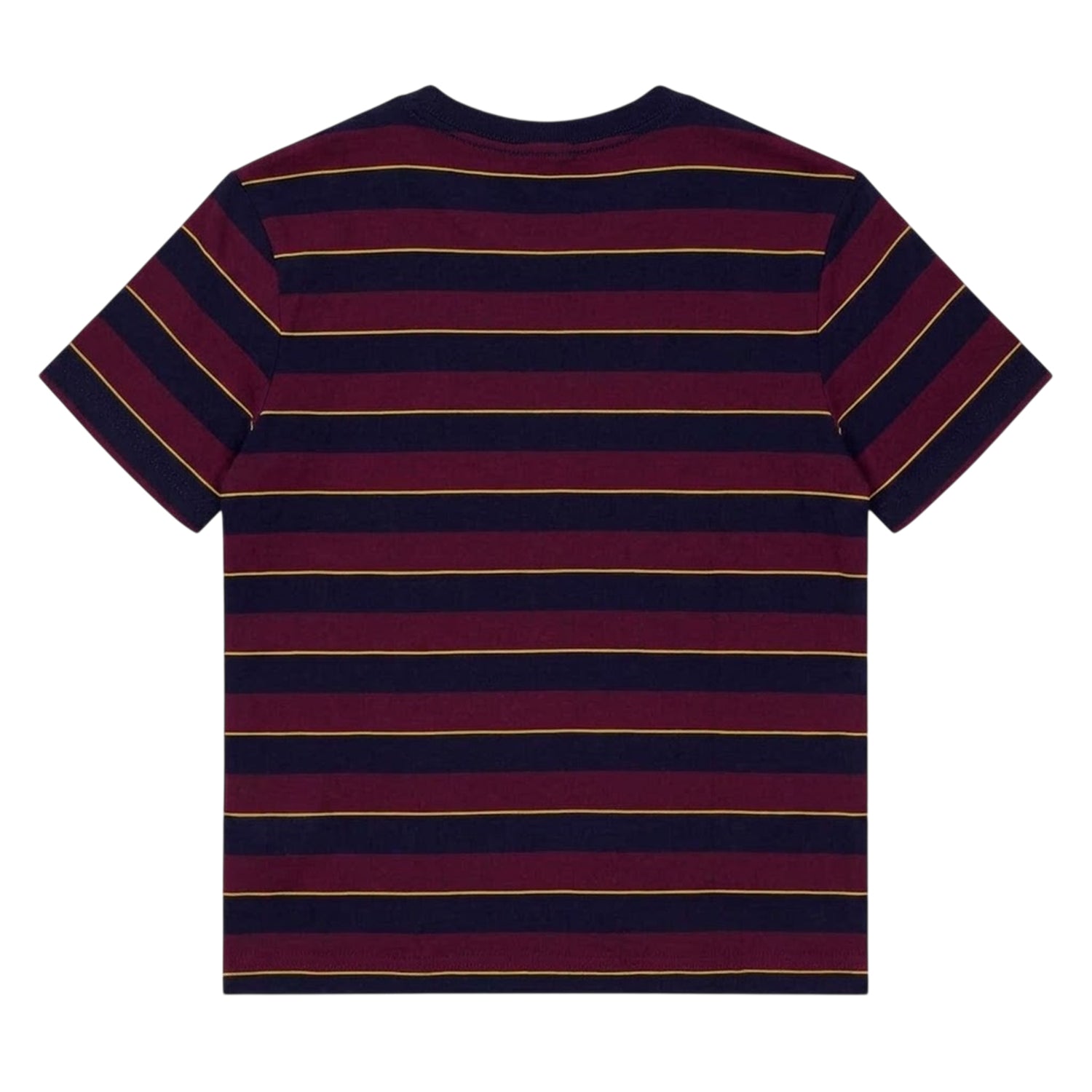 Wine - Back - Ralph Lauren Boys Striped Crew Neck T-Shirt