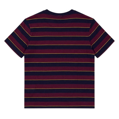 Wine - Back - Ralph Lauren Boys Striped Crew Neck T-Shirt