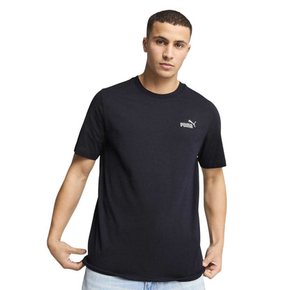 Navy - Side - Puma Mens Essentials Small Logo T-Shirt