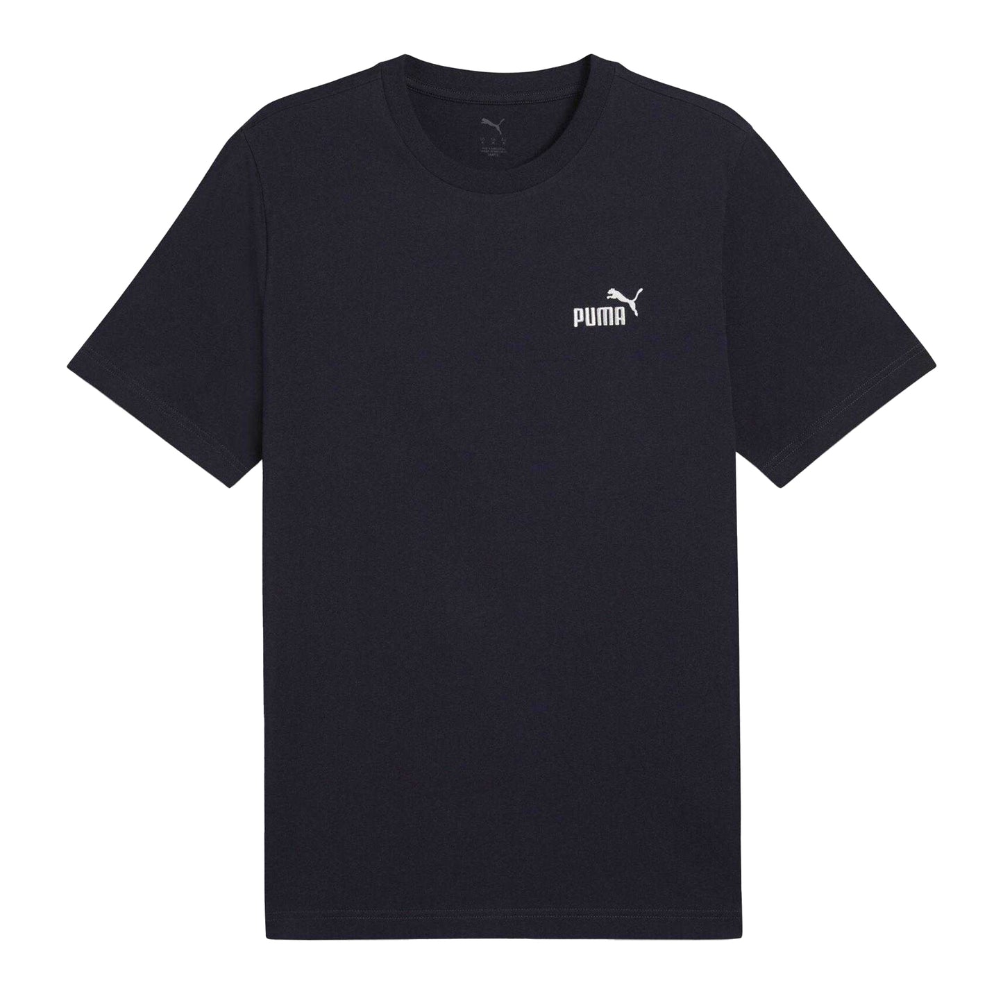 Navy - Front - Puma Mens Essentials Small Logo T-Shirt