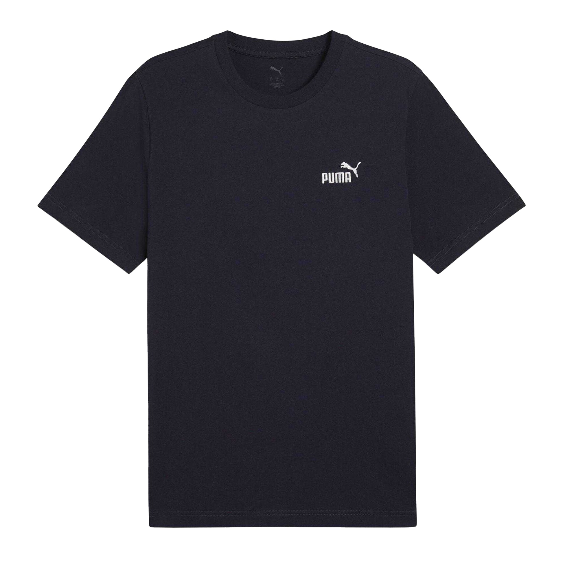 Navy - Front - Puma Mens Essentials Small Logo T-Shirt