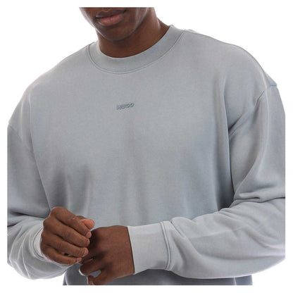 Blue - Side - Hugo Mens Drop Shoulder Long-Sleeved Sweatshirt